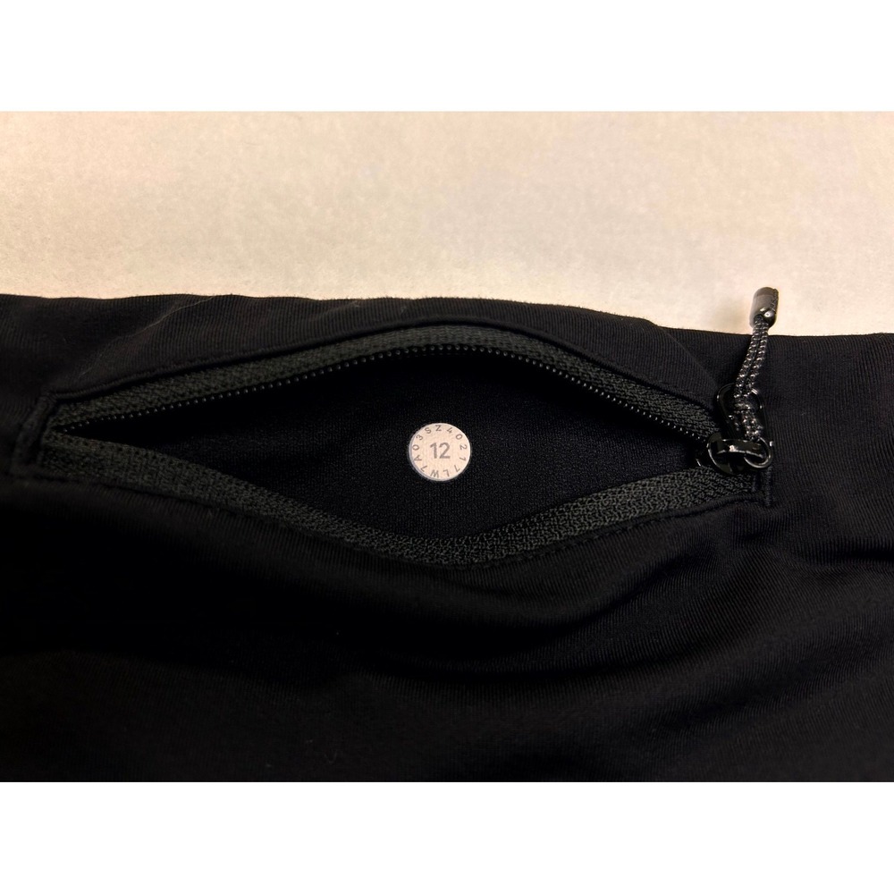 Lululemon Run Times Short 4 way Stretch Black 4" inseam Running Gym Size 12 - Picture 14 of 16